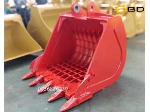 gầu sàng xúc lắp máy xúc đào sàng rửa vật liệu
