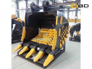 gầu sàng xúc lắp máy xúc đào sàng rửa vật liệu