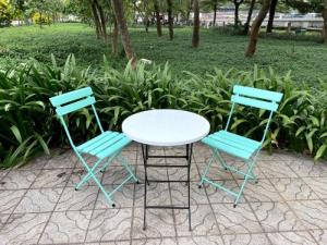 Ghế xếp chân sắt nhiều màu