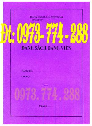 Quyển sổ danh sách Đảng viên mẫu chuẩn