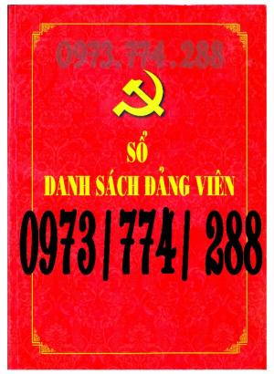Quyển sổ danh sách Đảng viên mẫu chuẩn