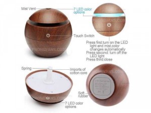 Máy xông tinh dầu vân gỗ sang trọng