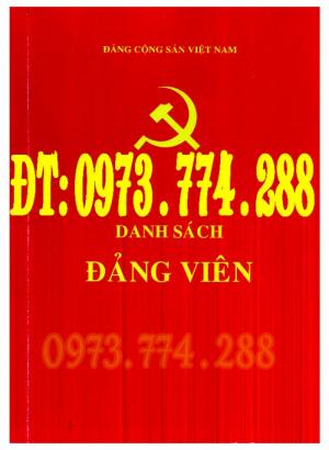 Cuốn sổ danh sách Đảng viên mẫu cũ