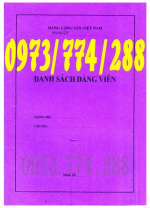Sổ danh sách Đảng viên mẫu mới nhất