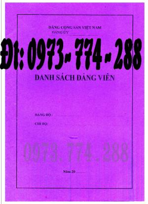 Sổ danh sách Đảng viên bìa hoa văn chìm