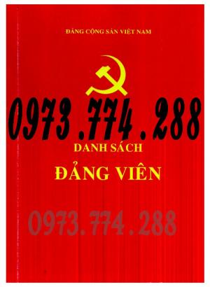 Mua sổ danh sách Đảng viên