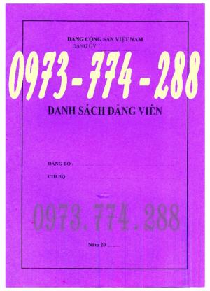 Mua sổ danh sách Đảng viên