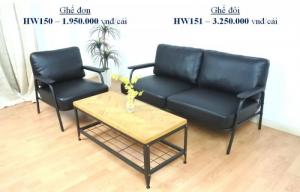 hw151 - sofa đôi khung sắt pvc - homeworld