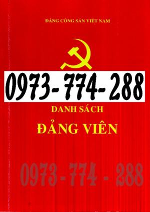 Sổ danh sách Đảng viên của chi bộ