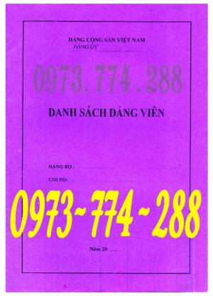 Sổ danh sách Đảng viên của chi bộ