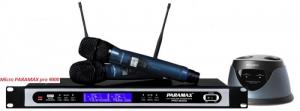PARAMAX PRO-9000 - micro KÈM SẠC không dây hoàn toàn mới tích hợp công nghệ tự động dò tìm kênh