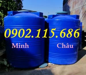 Bồn nhựa 2000L đựng hóa chất, bồn đựng hóa chất 2000L, bồn nhựa xanh 2000L đứng,