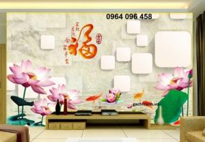 tranh gạch 3d phòng khách cao cấp