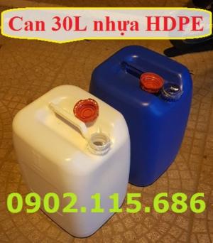 Can 30l đựng hóa chất, can 30l nhựa HDPE, can 30l loại dày, can 30l đựng axit,