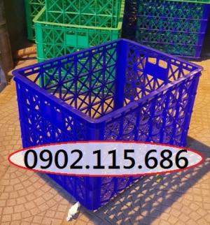 Sọt nhựa công nghiệp có bánh xe, thùng nhựa lỗ có bánh xe, rổ nhựa có bánh xe,