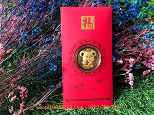 Bao lì xì con chuột vip vàng 24k
