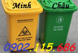 Thùng rác 60L có bánh xe, thùng rác 60L nắp kín, thùng rác 60L đạp chân, thùng rác 60L nhựa HDPE, thùng rác công nghiệp 60L,