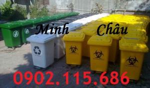 Thùng rác 60L có bánh xe, thùng rác 60L nắp kín, thùng rác 60L đạp chân, thùng rác 60L nhựa HDPE, thùng rác công nghiệp 60L,