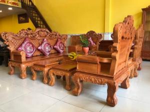 Bộ bàn ghế hoàng gia gỗ gõ đỏ 10 món – BBG079