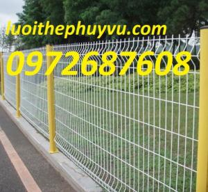Hàng rào lưới thép, hàng rào cột trái đào, hàng rào sơn tĩnh điện