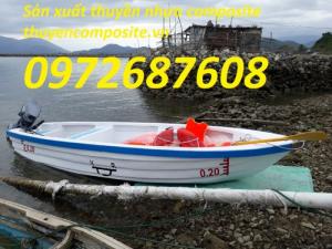 Thuyền composite 5,0m x 1,3m x 0,45m, thuyền đẹp, giá rẻ