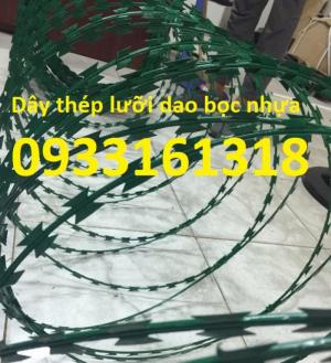 Dây thép gai hình dao bọc nhựa chống trộm giá rẻ