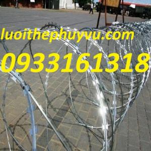 Dây thép gai hình dao chống trộm bảo vệ nhà, biệt thự, nhà xưởng, trường học