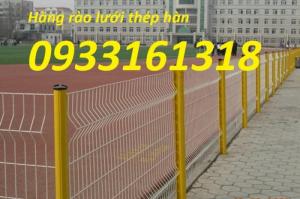 Sản xuất lưới hàng rào sơn tĩnh điện, hàng rào gập đầu phi 4, phi 5