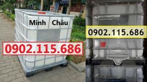 Bồn nhựa 1000L đựng hóa chất, tank nhựa 1000L đựng hóa chất, tank nhựa IBC giá rẻ,