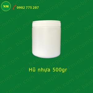 Cung cấp hủ nhựa đựng bột, hủ nhựa hdpe 500g tròn