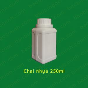 Chai nhựa 250ml, hủ nhựa 250ml hdpe sử dụng trong ngành hóa chất