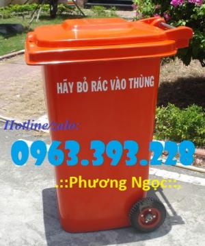 Thùng rác nhựa HDPE 240 Lít, thùng rác công nghiệp 240 Lít nắp kín