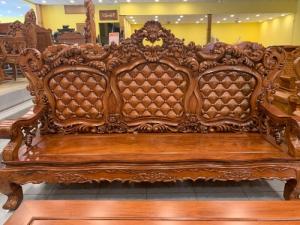 Bộ Bàn Ghế Hoàng Gia 6 Món- Mẫu Gỗ Hương Đá Mới