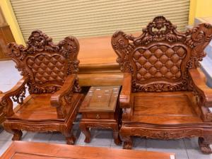 Bộ Bàn Ghế Hoàng Gia 6 Món- Mẫu Gỗ Hương Đá Mới