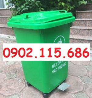 Thùng rác 60L đạp chân, thùng rác nhựa 60L, thùng rác đạp chân 60L, thùng rác ngoài trời 60L,