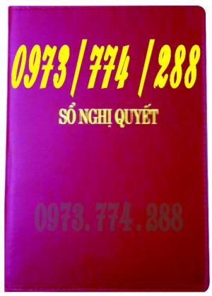 Sổ nghị quyết bìa da