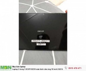 Laptop 2 trong 1 DEXP KX210 màn hình cảm ứng 10 inch 2GB RAM 32GB Hỗ trợ 3G Fullbox - Tặng kèm bao da bàn phím
