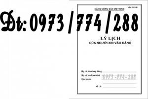 Lý lịch của người xin vào Đảng - Mẫu 2