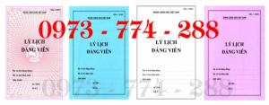 4 mẫu sổ lý lịch Đảng viên