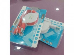 Dây sạc rút đa năng ba đầu cắm ( hỗ trợ sạc nhanh )