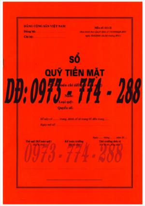 Sổ quỹ tiền mặt loại 1 - Bìa hồng