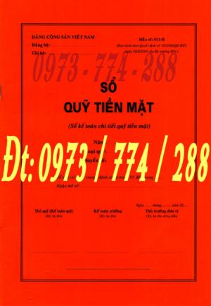 Sổ quỹ tiền mặt - Mẫu Thành Ủy Thành Phố Hồ Chí Minh