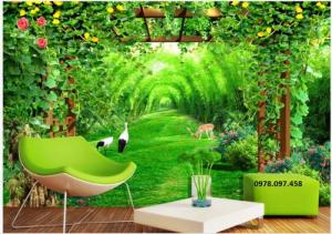 Tranh gạch ốp tường- Vườn trúc