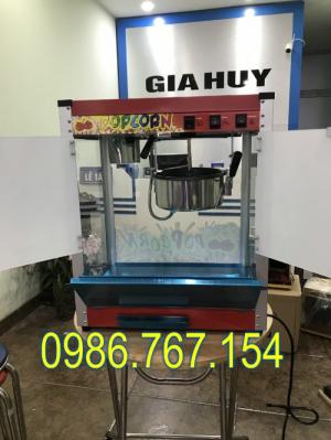 Máy nổ bắp rang bơ chạy điện dòng tủ kính