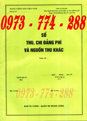 Sổ thu Đảng phí của chi bộ