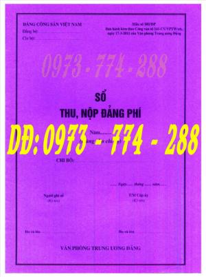 Bán sách quyển sổ thu nộp Đảng phí mẫu số S01/ĐP (Dùng cho chi bộ)