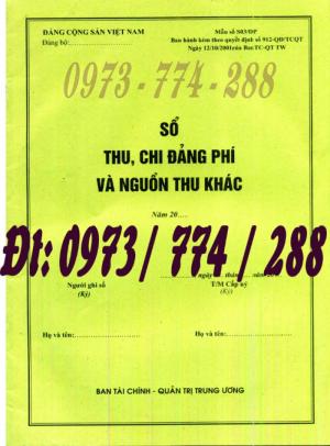 Bán sách quyển sổ thu nộp Đảng phí mẫu số S01/ĐP (Dùng cho chi bộ)