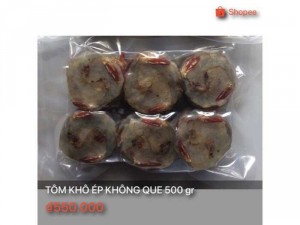 Tôm khô ép không que 500 gr