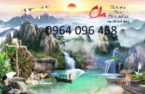gạch tranh 3d phong cảnh thác nước