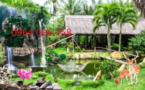 gạch tranh 3d phong cảnh thác nước